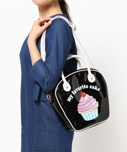 WEGO（ウィゴー）の「WEGO/カップケーキショルダーバッグ（ショルダーバッグ・レディース・ホワイト/ブラック・FREE）」の7枚目の写真