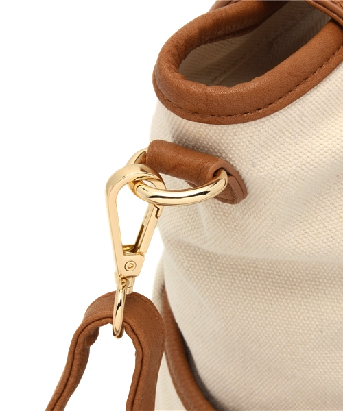 mystic（ミスティック）の「キャンバス2WAYBAG（トートバッグ・レディース・キャメル/ブラック・ﾌﾘ-）」の14枚目の写真