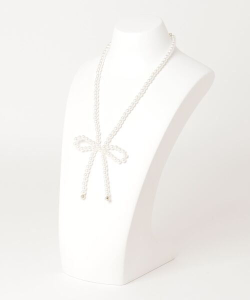 MIRO AMURETTE（ミロアミュレット）の「ribbon pearl neckless（ネックレス・レディース・ホワイト・FREE）」の12枚目の写真