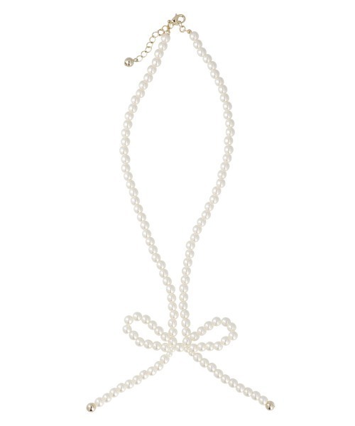 MIRO AMURETTE（ミロアミュレット）の「ribbon pearl neckless（ネックレス・レディース・ホワイト・FREE）」の11枚目の写真