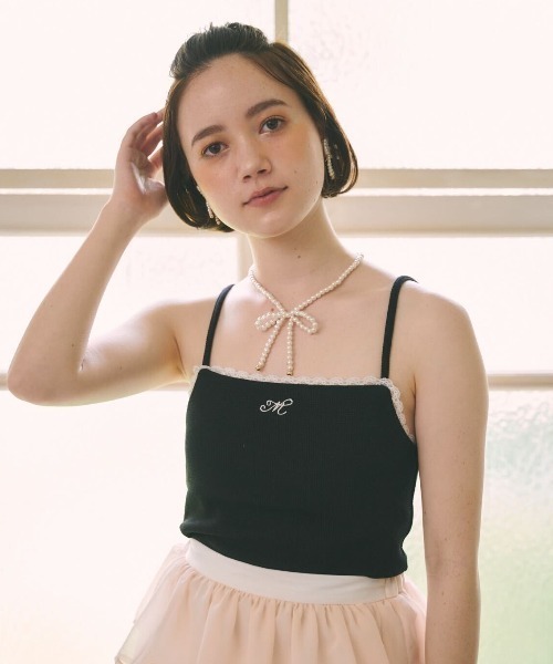 MIRO AMURETTE（ミロアミュレット）の「ribbon pearl neckless（ネックレス・レディース・ホワイト・FREE）」の5枚目の写真