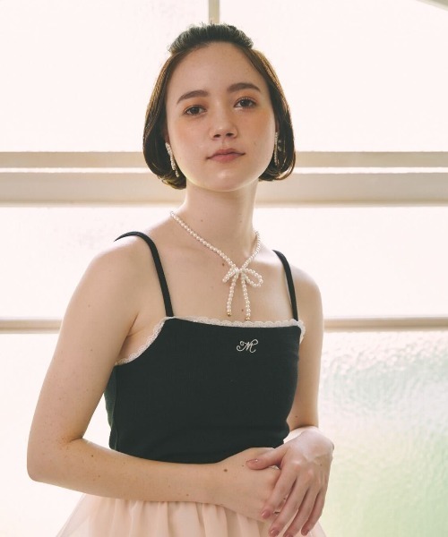 MIRO AMURETTE（ミロアミュレット）の「ribbon pearl neckless（ネックレス・レディース・ホワイト・FREE）」の6枚目の写真