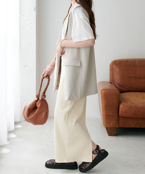 DISCOAT(ディスコート)の「リブナロースカート(スカート・レディース・ブラック/オレンジ/グリーン/ホワイト系その他・FREE)」の12枚目の写真