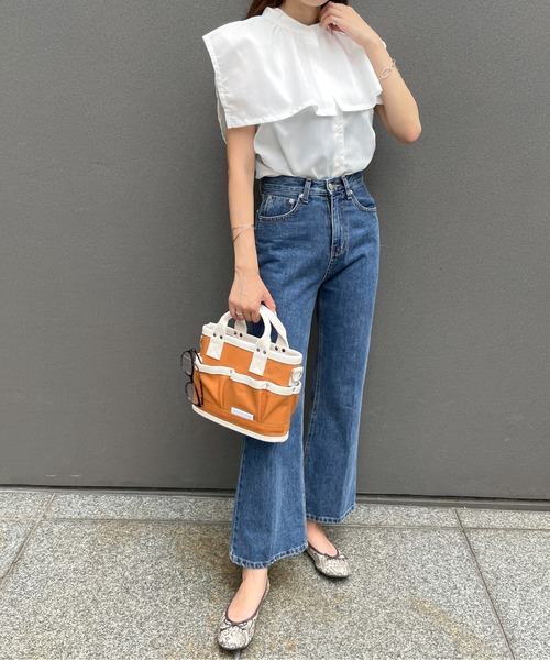 StyleSea（スタイルシー）の「センタープレスストレートデニムパンツ（デニムパンツ・レディース・インディゴブルー・FREE）」の9枚目の写真