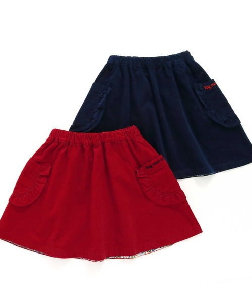 RAGMART(ラグマート)の「シャツコールギャザースカート(スカート・キッズ・ネイビー/レッド・120cm/130cm/110cm/100cm)」の9枚目の写真