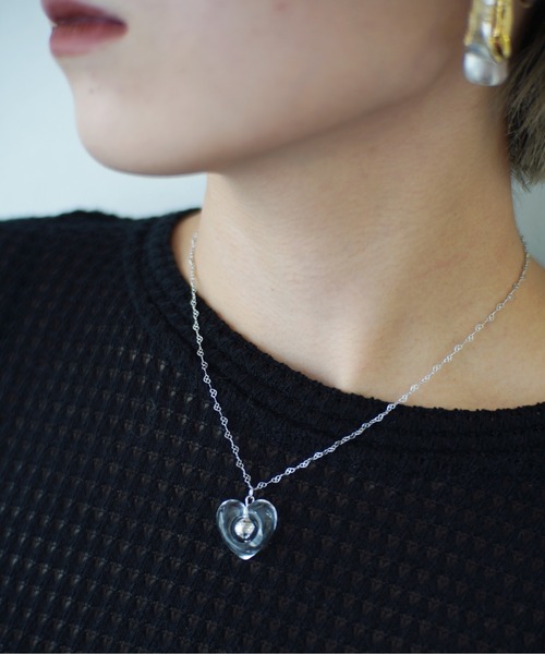 プランプ クリア ハート ネックレス_（ネックレス）｜Port（ポート）の