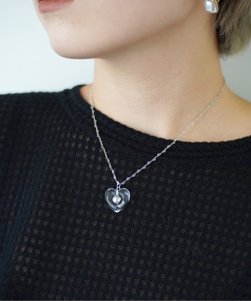 プランプ クリア ハート ネックレス_（ネックレス）｜Port（ポート）の