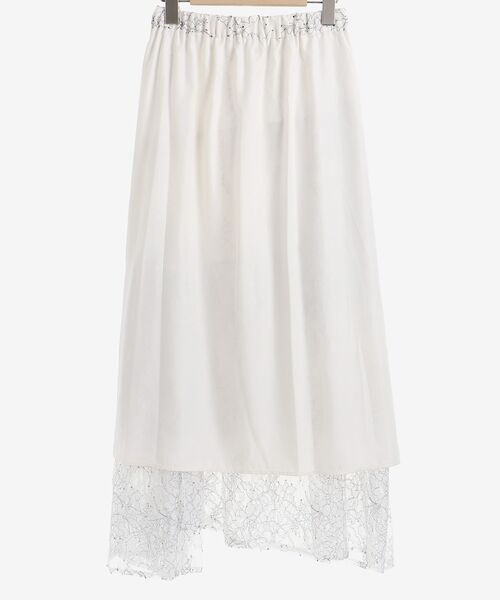 le.coeur blanc（ルクールブラン）の「バイカラーレースティアードスカート（スカート・レディース・オフホワイト・38）」の18枚目の写真