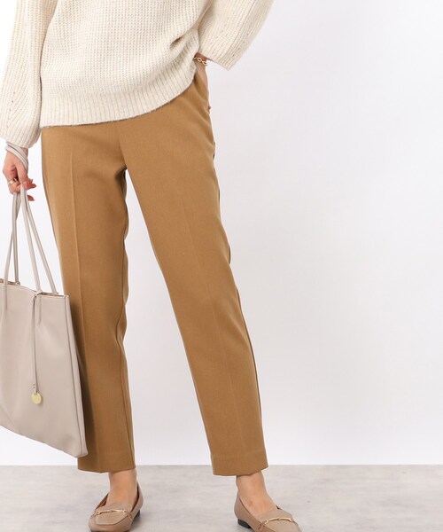 DRESKIP（ドレスキップ）の「◆【洗える/毛玉になりにくい】WOOLFEEL素材でホッとする　テ－パ－ドパンツ（その他パンツ・レディース・キャメル/グレー系その他2/ダークブラウン系1/オレンジ/ブラック・02/03）」の4枚目の写真