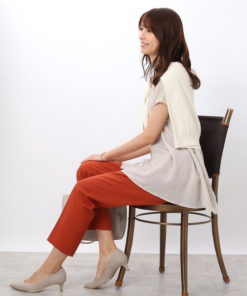 DRESKIP（ドレスキップ）の「◆【洗える/毛玉になりにくい】WOOLFEEL素材でホッとする　テ－パ－ドパンツ（その他パンツ・レディース・キャメル/グレー系その他2/ダークブラウン系1/オレンジ/ブラック・02/03）」の19枚目の写真