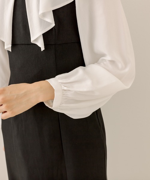 OLIVE des OLIVE（オリーブデオリーブ）の「ラッフルカラ―ドッキングワンピース（ワンピース・レディース・ブラック/ダークブラウン/ブラウン・FREE）」の21枚目の写真