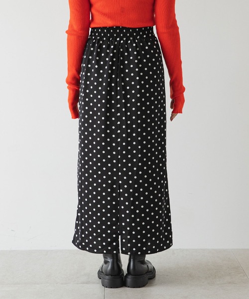 rectangle（レクタングル）の「ドット柄ナロースカート（スカート・レディース・ブラック/ベージュ・FREE）」の17枚目の写真