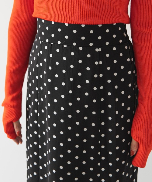 rectangle（レクタングル）の「ドット柄ナロースカート（スカート・レディース・ブラック/ベージュ・FREE）」の19枚目の写真