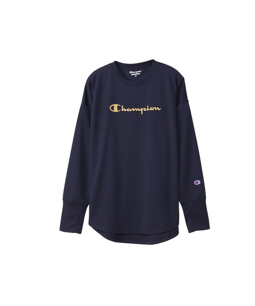 Champion(チャンピオン)の「【Champion/チャンピオン】レディース スポーツ ロングスリーブTシャツ(Tシャツ/カットソー・レディース・ホワイト/ブラック/ネイビー/サーモンピンク・MEDIUM/LARGE)」の3枚目の写真