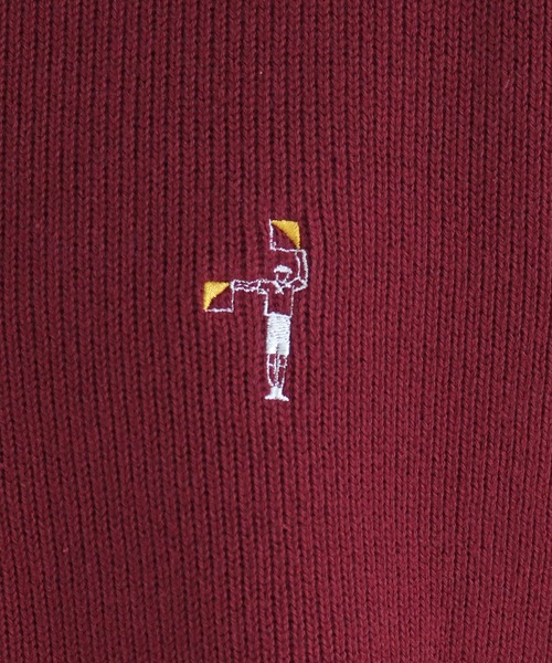 PAR ICI（パーリッシィ）の「CHUNKY リブライン衿付き刺繍プルオーバー