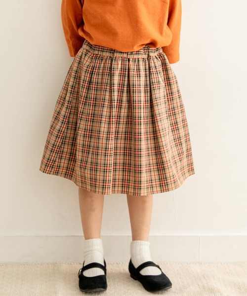 URBAN RESEARCH DOORS（アーバンリサーチドアーズ）の「チェックギャザースカート(KIDS)（その他パンツ・キッズ・グリーン系その他/ピンク系その他・120/105/150/135）」の3枚目の写真