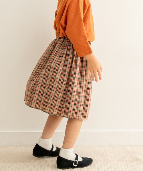 URBAN RESEARCH DOORS（アーバンリサーチドアーズ）の「チェックギャザースカート(KIDS)（その他パンツ・キッズ・グリーン系その他/ピンク系その他・120/105/150/135）」の4枚目の写真