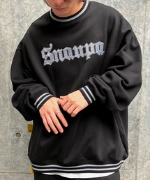 【Snap club】リブラインカレッジロゴスウェットプルオーバー