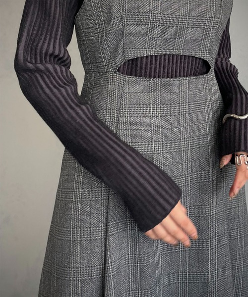 ＆g'aimeアンジェム デニム ロング フレア ワンピース &g'aime ワンピース 「＆g'aime」デニムフレアワンピース Denim