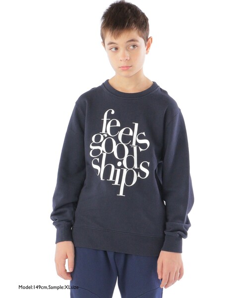 THE DAY ON THE BEACH(ザデイオンザビーチ)の「【SHIPS KIDS別注】THE DAY ON THE BEACH:100~170cm / プリント スウェット(Tシャツ/カットソー・キッズ・ブラック/パープル・X-LARGE/X-SMALL/SMALL/LARGE/MEDIUM)」の6枚目の写真