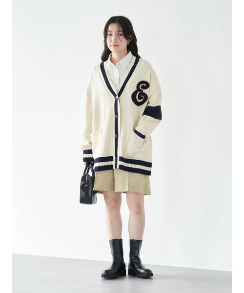 earth music&ecology（アースミュージックアンドエコロジー）の「チルデンニットカーディガン knit cardigan（カーディガン/ボレロ・レディース・ネイビー/グレー/アイボリー・FREE）」の14枚目の写真