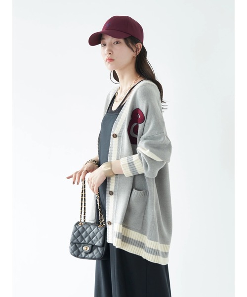 earth music&ecology（アースミュージックアンドエコロジー）の「チルデンニットカーディガン knit cardigan（カーディガン/ボレロ・レディース・ネイビー/グレー/アイボリー・FREE）」の19枚目の写真