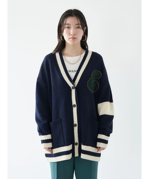 earth music&ecology（アースミュージックアンドエコロジー）の「チルデンニットカーディガン knit cardigan（カーディガン/ボレロ・レディース・ネイビー/グレー/アイボリー・FREE）」の11枚目の写真