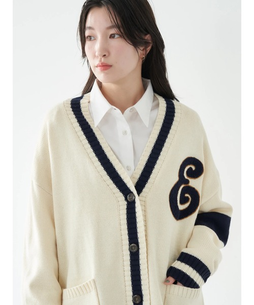 earth music&ecology（アースミュージックアンドエコロジー）の「チルデンニットカーディガン knit cardigan（カーディガン/ボレロ・レディース・ネイビー/グレー/アイボリー・FREE）」の6枚目の写真