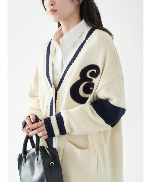 earth music&ecology（アースミュージックアンドエコロジー）の「チルデンニットカーディガン knit cardigan（カーディガン/ボレロ・レディース・ネイビー/グレー/アイボリー・FREE）」の21枚目の写真