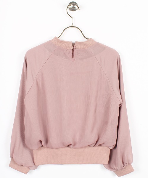 12Twelve Agenda（トゥエルブ　アジェンダ）の「プチハイネックインナー付9分袖カットソ―プルオーバー（Tシャツ/カットソー・レディース・ブラック/ピンク/ミント/グレイッシュベージュ/ベージュ系その他/サックスブルー/ネイビー・M）」の16枚目の写真