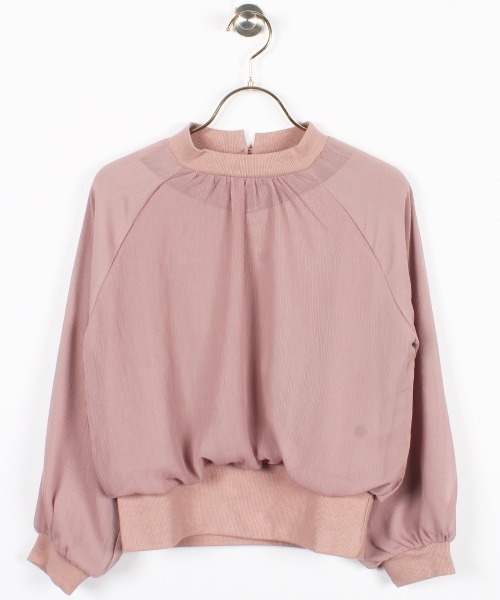 12Twelve Agenda（トゥエルブ　アジェンダ）の「プチハイネックインナー付9分袖カットソ―プルオーバー（Tシャツ/カットソー・レディース・ブラック/ピンク/ミント/グレイッシュベージュ/ベージュ系その他/サックスブルー/ネイビー・M）」の14枚目の写真