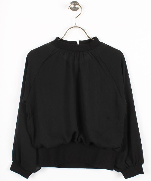 12Twelve Agenda（トゥエルブ　アジェンダ）の「プチハイネックインナー付9分袖カットソ―プルオーバー（Tシャツ/カットソー・レディース・ブラック/ピンク/ミント/グレイッシュベージュ/ベージュ系その他/サックスブルー/ネイビー・M）」の10枚目の写真