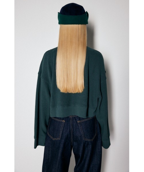 MOUSSY（マウジー）の「CROPPED WIDE DECK シャツ（Tシャツ/カットソー・レディース・オフホワイト/ネイビー/レッド/グリーン・FREE）」の7枚目の写真