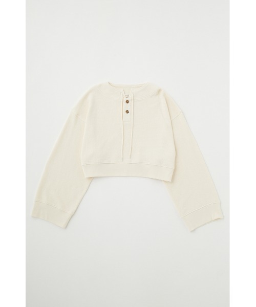 MOUSSY（マウジー）の「CROPPED WIDE DECK シャツ（Tシャツ/カットソー・レディース・オフホワイト/ネイビー/レッド/グリーン・FREE）」の11枚目の写真
