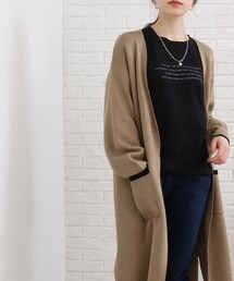 SHOO・LA・RUE | 配色パイピング風がオシャレ!ロング コーディガン(カーディガン/ボレロ)
