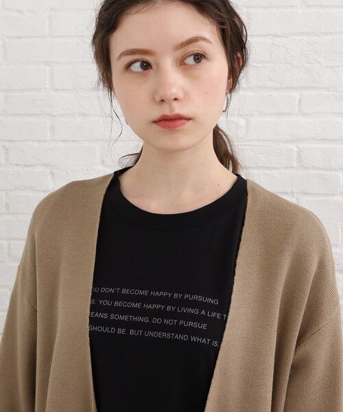 SHOO・LA・RUE（シューラルー）の「◆配色パイピング風がポイント！ロング コーディガン（カーディガン/ボレロ・レディース・アイボリー系4/ダークグリーン系4/ベージュ系その他2/ブラック系4・00）」の9枚目の写真