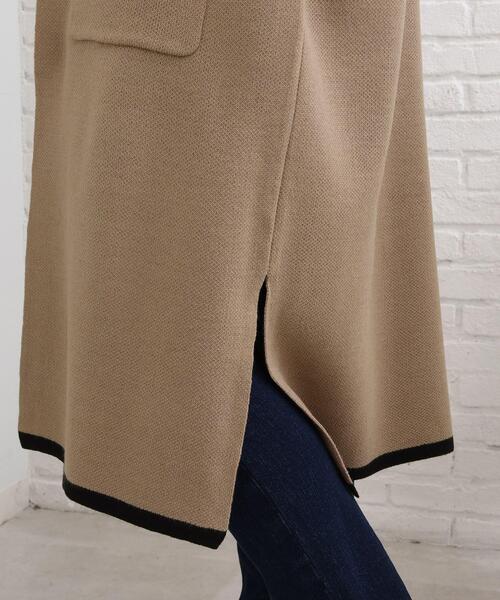 SHOO・LA・RUE（シューラルー）の「◆配色パイピング風がポイント！ロング コーディガン（カーディガン/ボレロ・レディース・アイボリー系4/ダークグリーン系4/ベージュ系その他2/ブラック系4・00）」の12枚目の写真