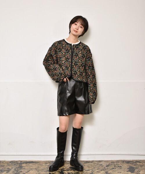 RETRO GIRL（レトロガール）の「パイピングゴブランJK（その他アウター・レディース・ブラック/ライトベージュ・FREE）」の3枚目の写真