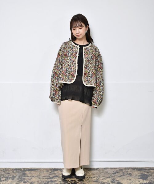 RETRO GIRL（レトロガール）の「パイピングゴブランJK（その他アウター・レディース・ブラック/ライトベージュ・FREE）」の14枚目の写真