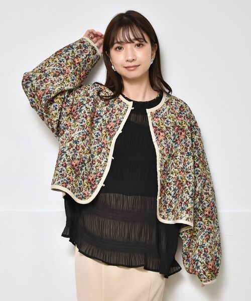 RETRO GIRL（レトロガール）の「パイピングゴブランJK（その他アウター・レディース・ブラック/ライトベージュ・FREE）」の11枚目の写真