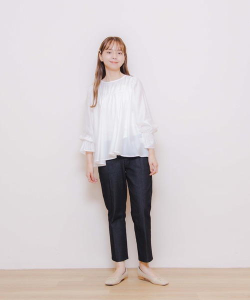 flower（フラワー）の「スウィートフレアブラウス（シャツ/ブラウス・レディース・ホワイト/ブラック・FREE）」の21枚目の写真