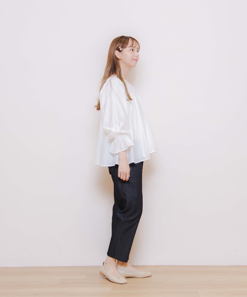 flower（フラワー）の「スウィートフレアブラウス（シャツ/ブラウス・レディース・ホワイト/ブラック・FREE）」の20枚目の写真