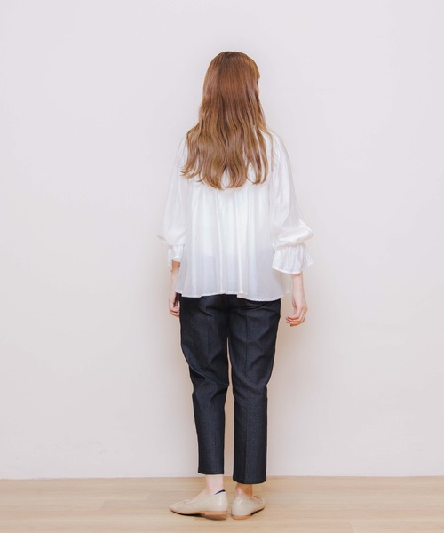 flower（フラワー）の「スウィートフレアブラウス（シャツ/ブラウス・レディース・ホワイト/ブラック・FREE）」の19枚目の写真