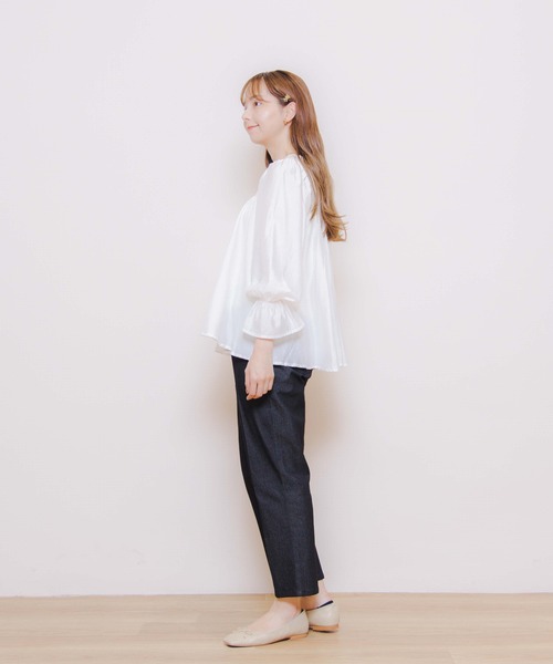 flower（フラワー）の「スウィートフレアブラウス（シャツ/ブラウス・レディース・ホワイト/ブラック・FREE）」の18枚目の写真