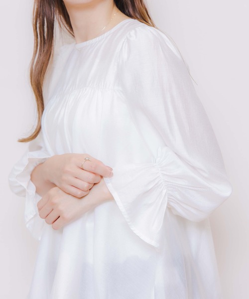 flower（フラワー）の「スウィートフレアブラウス（シャツ/ブラウス・レディース・ホワイト/ブラック・FREE）」の22枚目の写真