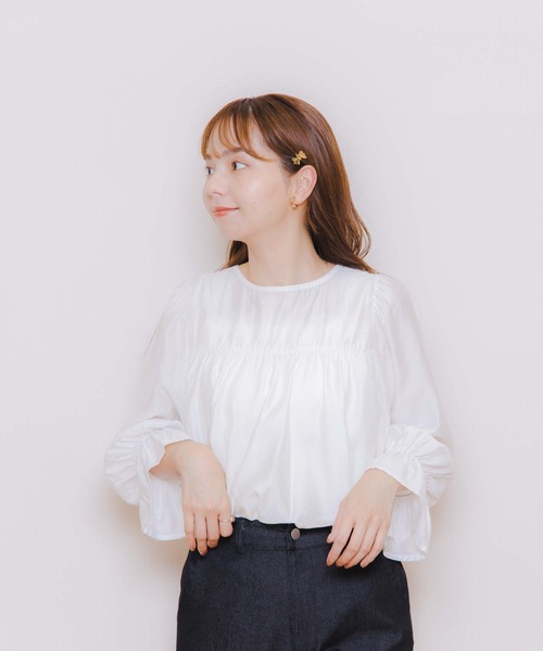 flower（フラワー）の「スウィートフレアブラウス（シャツ/ブラウス・レディース・ホワイト/ブラック・FREE）」の13枚目の写真