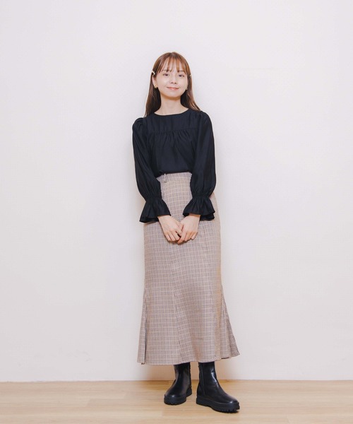 flower（フラワー）の「スウィートフレアブラウス（シャツ/ブラウス・レディース・ホワイト/ブラック・FREE）」の12枚目の写真