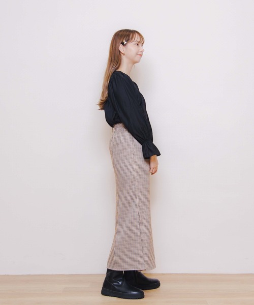 flower（フラワー）の「スウィートフレアブラウス（シャツ/ブラウス・レディース・ホワイト/ブラック・FREE）」の11枚目の写真