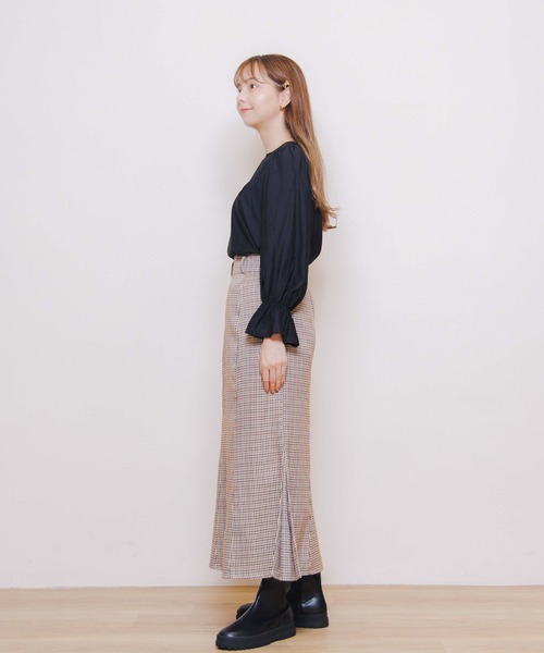 flower（フラワー）の「スウィートフレアブラウス（シャツ/ブラウス・レディース・ホワイト/ブラック・FREE）」の9枚目の写真