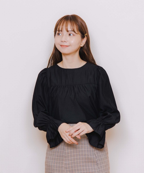 flower（フラワー）の「スウィートフレアブラウス（シャツ/ブラウス・レディース・ホワイト/ブラック・FREE）」の8枚目の写真